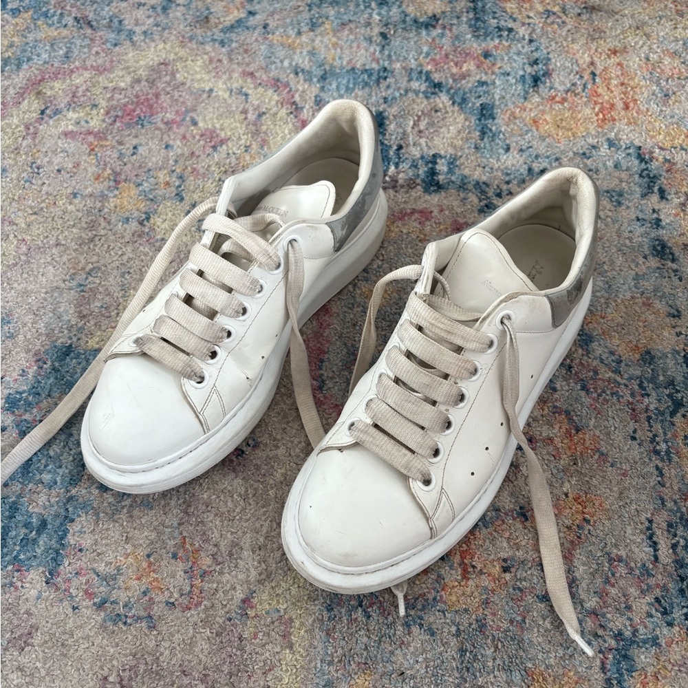 Alexander McQueen White and Gray Casual Sneakers - Picture 5 of 5